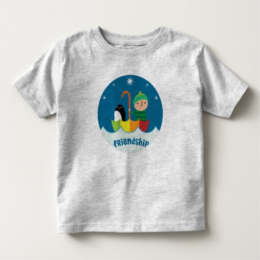かわいい幼稚園で見つかった友情 トドラーTシャツ (正面)