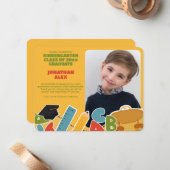 かわいい幼稚園の卒業発表 ノートカード (正面/裏面インサイチュ)