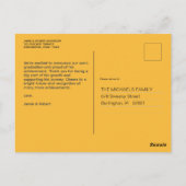 かわいい幼稚園の卒業発表 ポストカード (裏面)