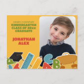かわいい幼稚園の卒業発表 ポストカード (正面)
