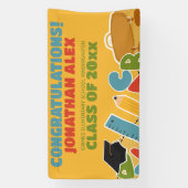 かわいい幼稚園の卒業発表 横断幕 (縦)