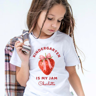 かわいい幼稚園は私のジャム新学期キッズ Tシャツ