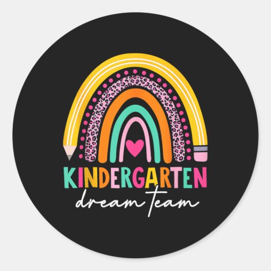 かわいい幼稚園ドリームチーム新学期ティーシュ ラウンドシール (正面)