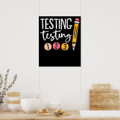 かわいい幼稚園先生ブラック試験日 ポスター (キッチン)