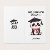 かわいい幼稚園卒業パンダ (外部フラット)