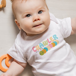 かわいい幼虫のクローラー ベビーボディスーツ