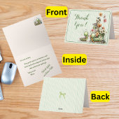 かわいい幼虫のベビーシャワー 感謝カード