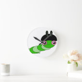 かわいい幼虫 ラウンド壁時計 (ホーム)