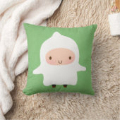 かわいい幽霊および骨組男の子ハロウィン クッション (ブランケット)