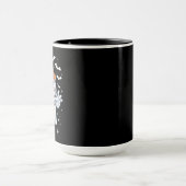 かわいい幽霊がコーヒーを飲む ハロウィン アイスコーヒー マグカップ (中央)