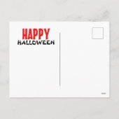 かわいい幽霊が町を歩くハロウィンの夜 シーズンポストカード (裏面)