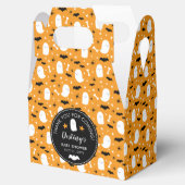 かわいい幽霊こうもりオレンジ色の赤ちゃんシャワーありがとう フェイバーボックス (オープン)