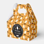 かわいい幽霊こうもりオレンジ色の赤ちゃんシャワーありがとう フェイバーボックス (正面サイド)