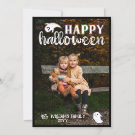 かわいい幽霊こうもりハッピーハローウィン写真 シーズンカード