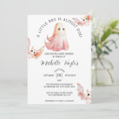 かわいい幽霊こうもりリトルブガールベビーシャワー 招待状 (スタンド正面)