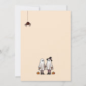 かわいい幽霊たちズトリックオアトリートハローウィンパーティ 招待状 (裏面)