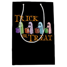 かわいい幽霊たちズトリックオアトリートバッグ ミディアムペーパーバッグ