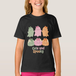 かわいい幽霊とおばけのカボチャ リボン デイジー 秋 Tシャツ