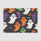 かわいい幽霊とこうもり不気味ハロウィーンパターン 薄葉紙 (正面)