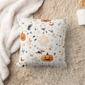 かわいい幽霊とカボチャのハロウィーン枕 クッション (ブランケット)