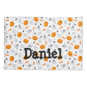 かわいい幽霊とカボチャハロウィーン 枕カバー (裏面)