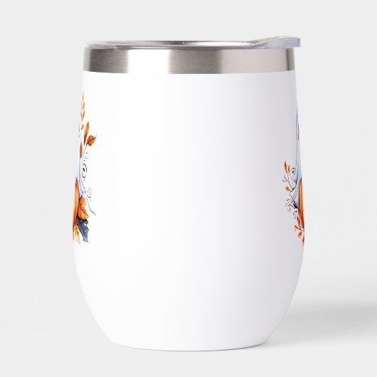 かわいい幽霊とカボチャ (左面)