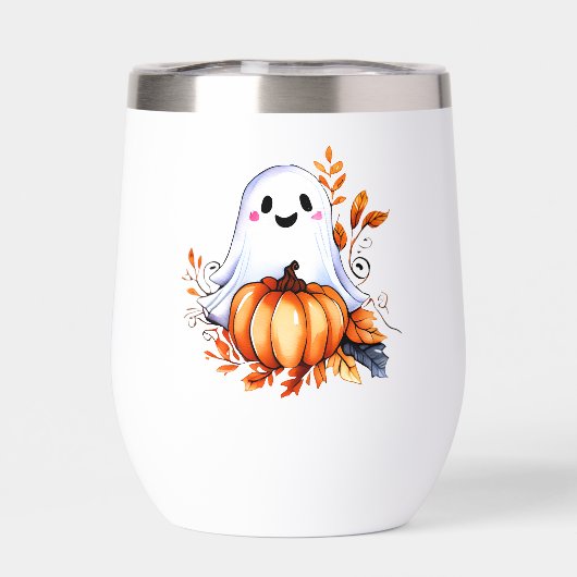 かわいい幽霊とカボチャ (背面)