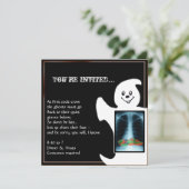 かわいい幽霊とキャンディハローウィンパーティ招待状 招待状 (スタンド正面)