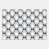 かわいい幽霊とコケット弓ハロウィーン ラッピングペーパーシート (正面)