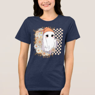 かわいい幽霊とコーヒーとデイジー- Cute Cozy トライブレンドTシャツ