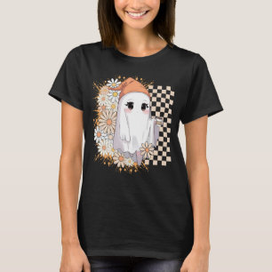 かわいい幽霊とコーヒーとデイジー- Cute Cozy Tシャツ