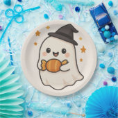 かわいい幽霊とハロウィーンキャンディ ペーパープレート (パーティー)