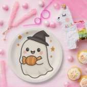 かわいい幽霊とハロウィーンキャンディ ペーパープレート (パーティー)