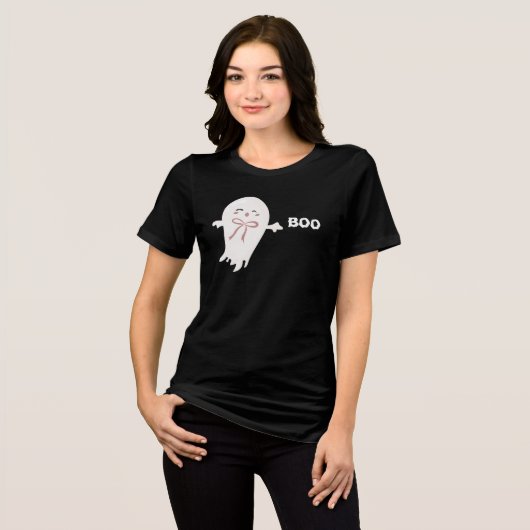 かわいい幽霊とボウブー トライブレンドＴシャツ (正面全面)