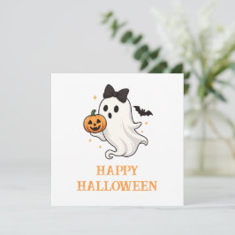 かわいい幽霊と弓とカボチャ | ハロウィン