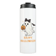 かわいい幽霊と弓とカボチャ | ハロウィン