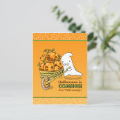 かわいい幽霊と手押し葉書 シーズンポストカード (スタンド正面)