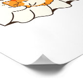 かわいい幽霊と猫、ギフトクラシックハロウィンTシャツ ポスター (角)