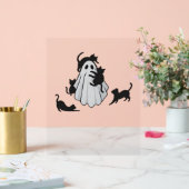 かわいい幽霊と黒猫クラシックTシャツ アクリルサイン (ウェディング)