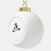 かわいい幽霊と黒猫クラシックTシャツ セラミックボールオーナメント (右)