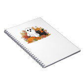 かわいい幽霊と黒猫クラシックTシャツ ノートブック (右側)