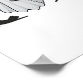 かわいい幽霊と黒猫クラシックTシャツ ポスター (角)