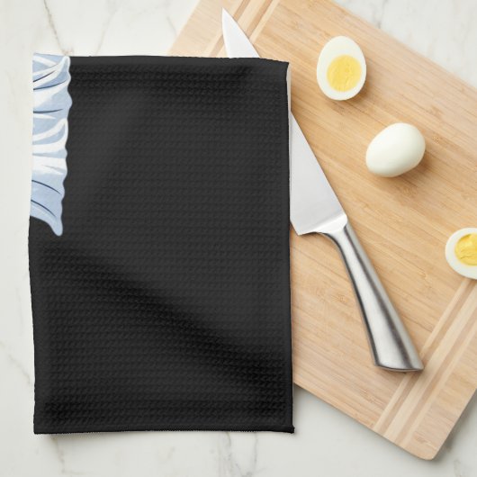 かわいい幽霊と黒猫ハロウィン不気味- Seas キッチンタオル (四つ折り)