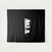 かわいい幽霊と黒猫ハロウィン不気味- Seas タペストリー (正面(横))