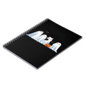 かわいい幽霊と黒猫ハロウィン不気味- Seas ノートブック (左側)