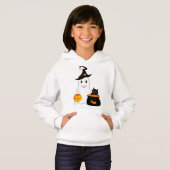 かわいい幽霊と黒猫ハロウィ祝ーン (正面フル)