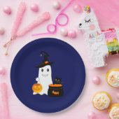 かわいい幽霊と黒猫ハロウィ祝ーン ペーパープレート (パーティー)