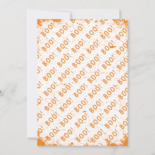 かわいい幽霊のよく出るハウスと幽霊ハローウィンパーティ 招待状 (裏面)