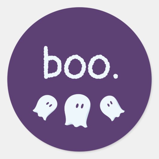 かわいい幽霊のハロウィーン ラウンドシール (正面)