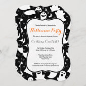 かわいい幽霊のハローウィンパーティの招待状 招待状 (正面/裏面)